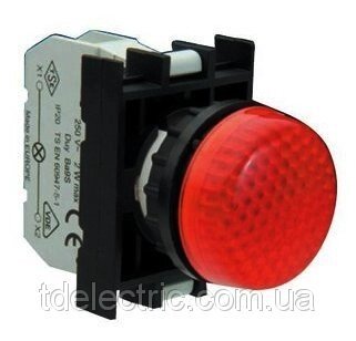 Арматура сигнальна 22мм з блок-контактом підсвічування без лампи червона - переваги