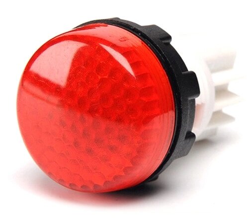 Арматура сигнальна 22мм з закритими зажимами під гвинт лампа 220В червона - характеристики