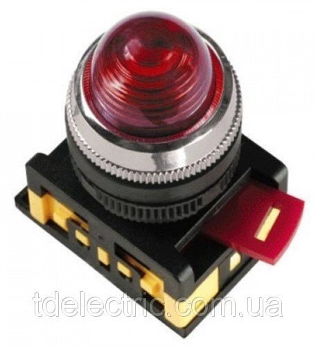 Лампа AL-22 сигнал D22mm червоний неоновий/240V циліндр - знижка