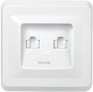 2-Місний комп'ютер rk10-2-lb RJ45 Cat5e vega white