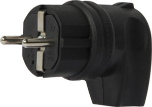 Вилка кутова каучукова e. plug. rubber. angle. 027.16, з з/к, 16А