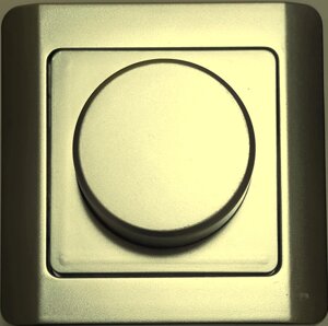 ВСРк10-1-0-ГФ Светорегулятор поворотний кнопковий (фісташка металік)