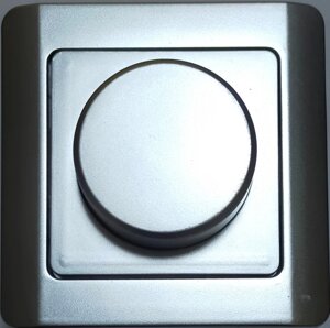 ВСРк10-1-0-ГР Светорегулятор поворотний кнопковий (перловий металік)