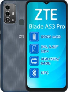 ZTE Blade A53 Pro 4/64GB Blue Гарантія 1 рік