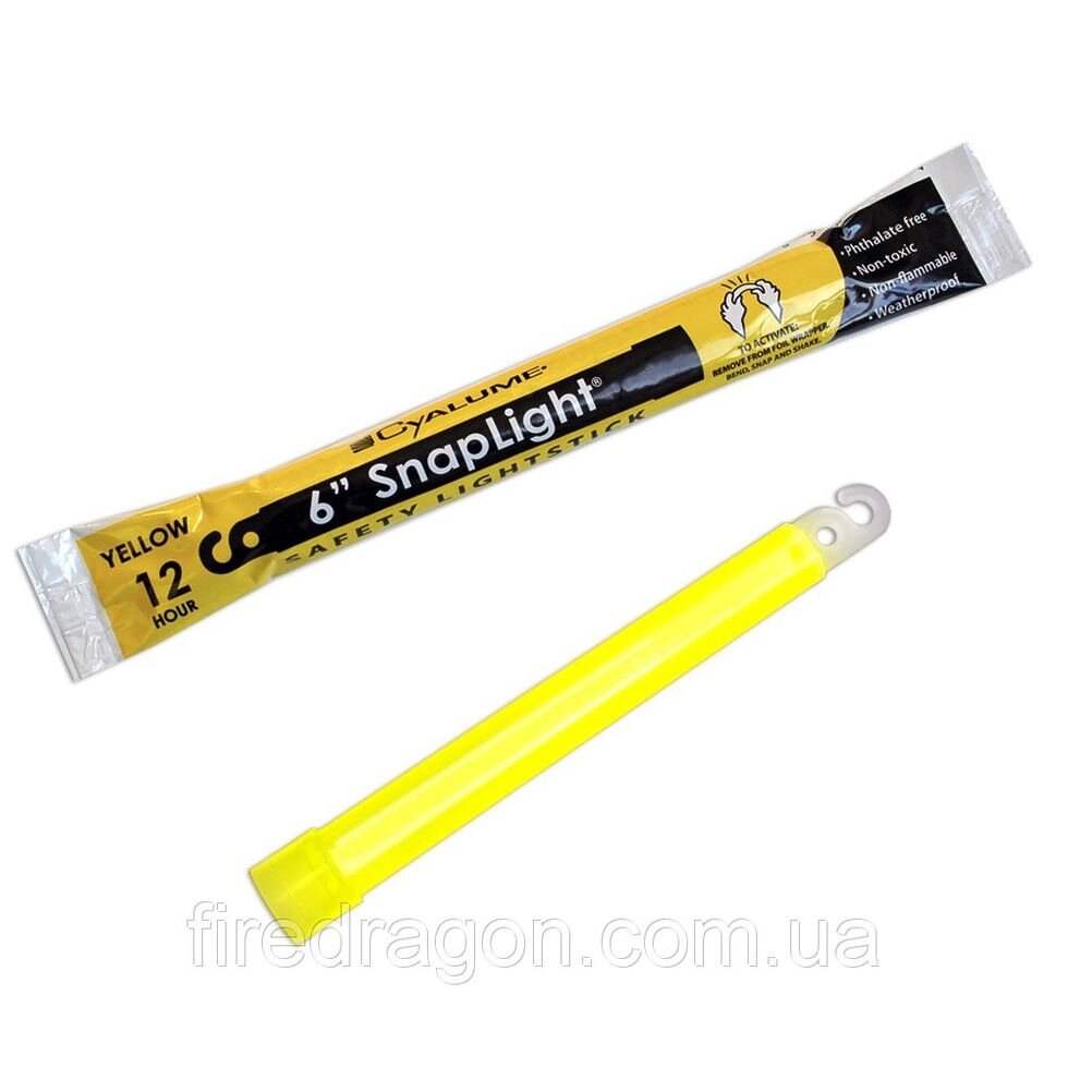 Хімічне джерело світла Cyalume, час світіння: 12 годин, колір: жовтий від компанії Інтернет-магазин піротехнічних виробів "Fire Dragon" - фото 1