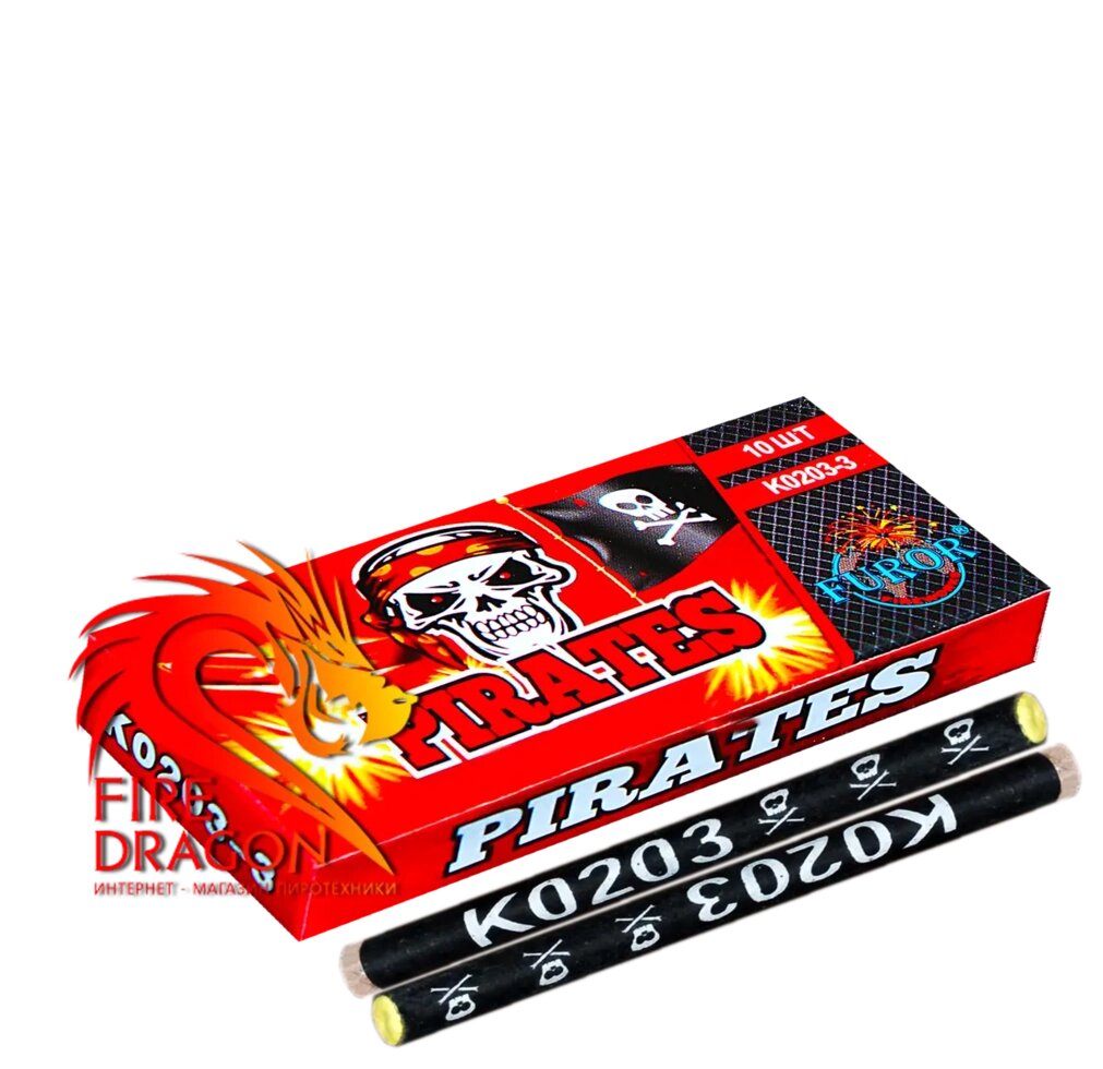 Петарди Корсар К0203-3 3 постріли 10 штук в упаковці від компанії Інтернет-магазин піротехнічних виробів "Fire Dragon" - фото 1