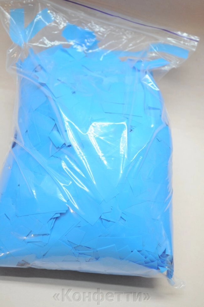Метафан блакитний  матовий з лаковим блиском від компанії «Конфетті» - фото 1
