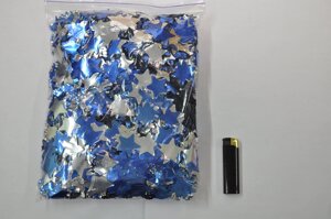 Зірки срібно-сині фольговані в Києві от компании «Конфетти»