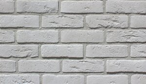 Облицювальна фасадна плитка Loft Brick Бельгійський 01 Білий