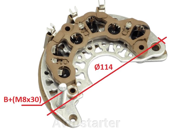 Діодний міст Chevrolet Lacetti, Pontiac, Daewoo, Pontiac, Suzuki, Optra, Excelle, Forenza від компанії Avtostarter - фото 1