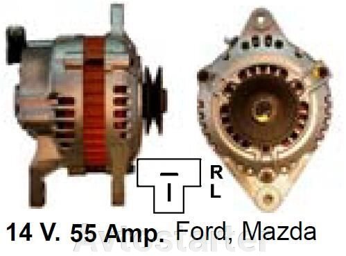Генератор б / у після ремонту Ford Festiva, Mazda 323, Mercury Tracer від компанії Avtostarter - фото 1