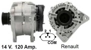 Генератор Renault Clio, Fluence, Laguna, Megane, Modus, Scenic 1.4 / 1.6