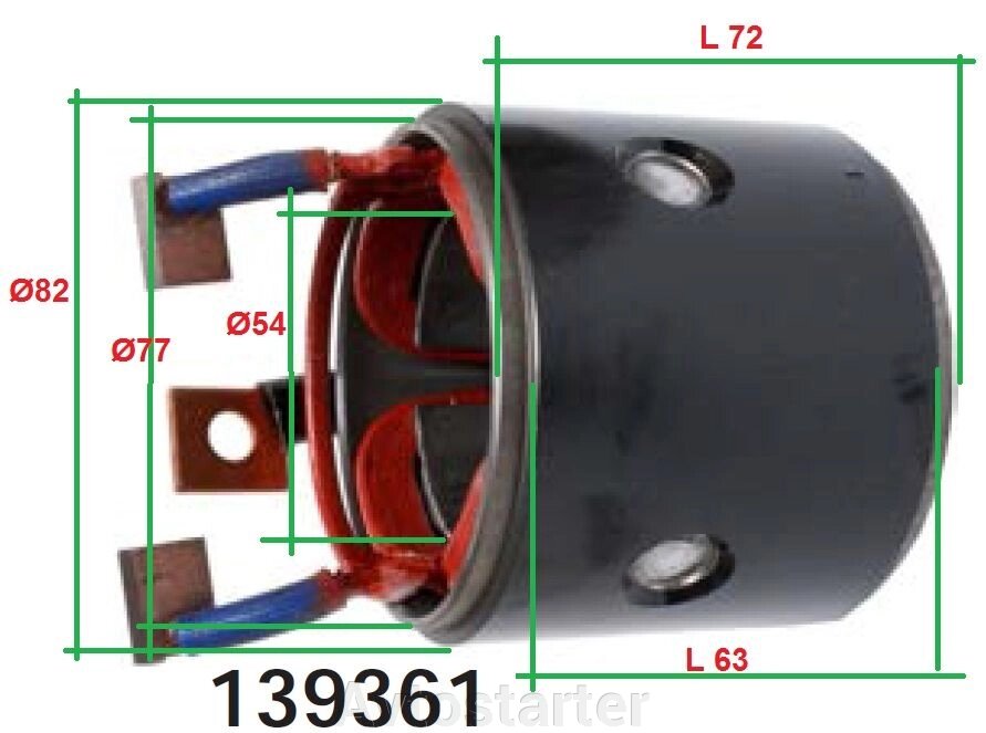 Обмотка стартера CITROEN FORD HYUNDAI KIA MAZDA MITSUBISHI NISSAN Navara Pathfinder OPEL Movano PEUGEOT PROTON RENAULT від компанії Avtostarter - фото 1