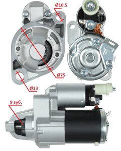 Стартер Denso 113821 Honda CRV AT, Accord, Civic, Acura