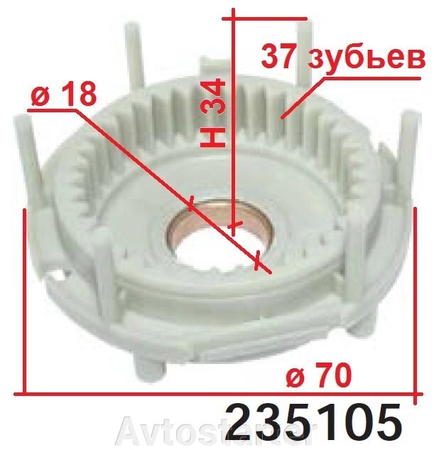 Планетарка редуктор стартера OPEL Ascona Astra Calibra Frontera Kadett Omega Vectra SAAB 9-3 9-5 9000 VAUXHALL від компанії Avtostarter - фото 1