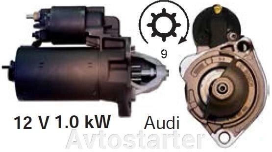 Стартер AUDI 80 100 A4 A6 SKODA Superb VW Passat 1.6 1.8 2.0 від компанії Avtostarter - фото 1