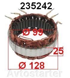 Статорна обмотка для генератора Valeo AUDI BMW CITROEN FIAT FORD PEUGEOT SEAT SKODA VOLKSWAGEN від компанії Avtostarter - фото 1