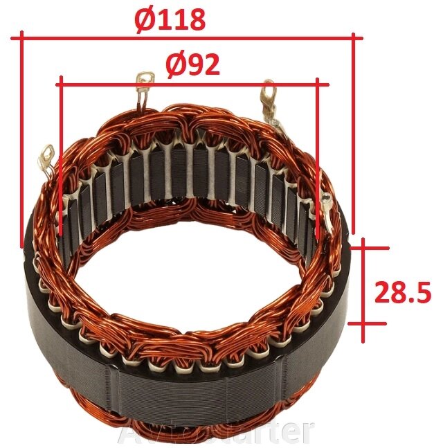Статорна обмотка генератора DODGE DAKOTA HONDA Accord CIVIC JEEP Cherokee Wrangler LAND Rover Freelander MG від компанії Avtostarter - фото 1