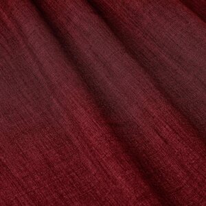 Декоративна однотонна тканина рогожка Осака бордового кольору 300см 88369v13