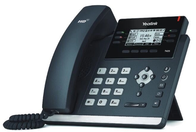 IP-телефон Yealink SIP-T42S від компанії РГЦ: IP-телефонія, call-центр, відеоконферецзв'язок - фото 1
