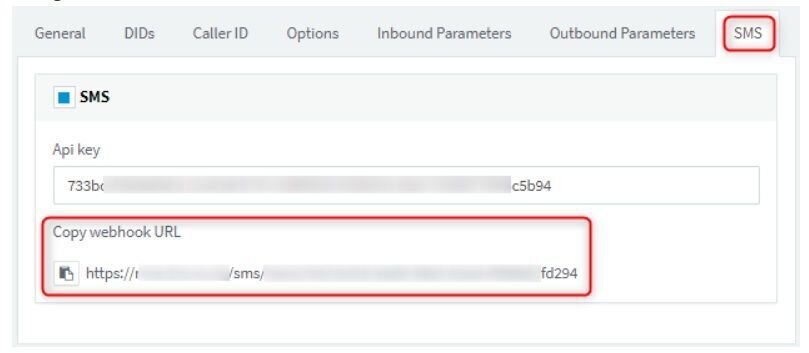 Настройки транка для работы с SMS в IP-АТС 3CX Phone System