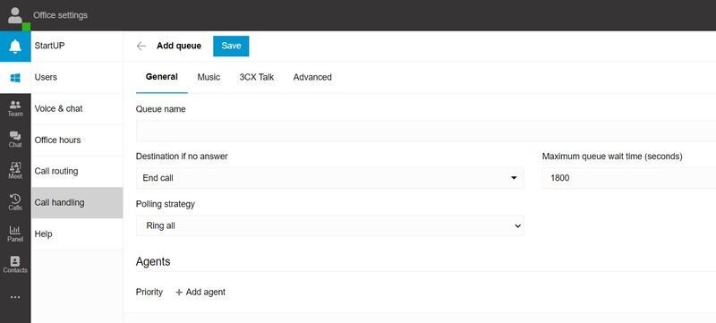 Настройка очереди звонков в 3CX StartUp PRO