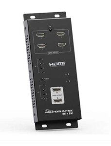 Lenkeng LKV342PRO — матричний комутатор 4x2 HDMI