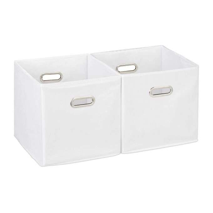 2 x Коробка для зберігання Тканина біла від компанії магазин Апельсин - фото 1