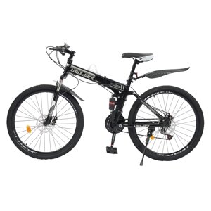 26-дюймовий складний гірський велосипед з амортизатором MTB Велосипед з 21-швидкісною передачею з дисковим гальмом