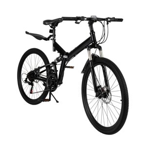 26-Дюймовий складний гірський велосипед для дорослих 21-швидкісний з подвійними дисковими гальмами складний гірський