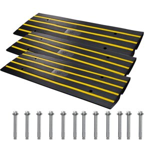 VEVOR 3x Пандус на поріг, пандус на двері, пандус на бордюр, 122х40,5х6,5см