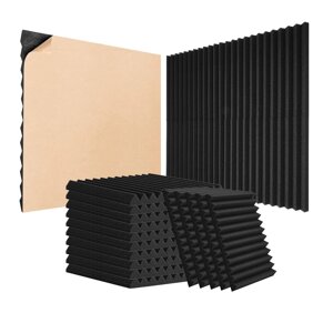 Звукоізоляція акустичних панелей VEVOR 48x 300x300x25 мм акустичних панелей