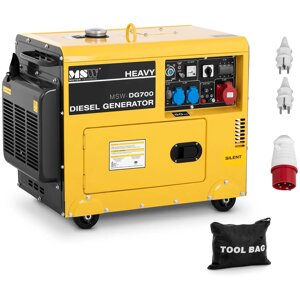 Аварійний генератор 3-фазний Silent Diesel з електрозапуском - 5000 Вт - 7 к. с. бак 14,5 л - 230/400 В