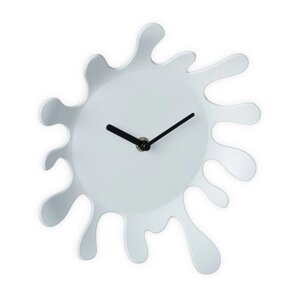 Білий настінний годинник Color Blob
