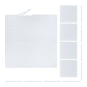Білий захисний килимок для підлоги в комплекті з 8 штук