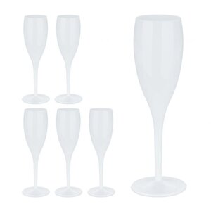 Келихи для шампанського пластикові Набір з 6 штук