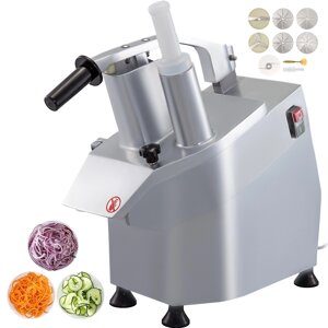 BuoQu Vegetable slicer електрична овочерізка 550 Вт з 6 ріжучими дисками ефективна моторна слайсерка для овочів фруктів