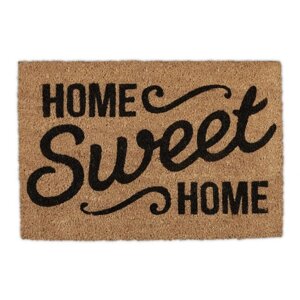 Декоративний дверний килимок з кокосового волокна і нековзного гумового підстави "Home Sweet Home"