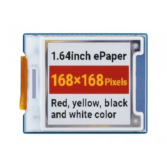 Дисплей електронного паперу - 1.64 168x168px - 4 кольори - SPI - Waveshare 22755 від компанії магазин Апельсин - фото 1