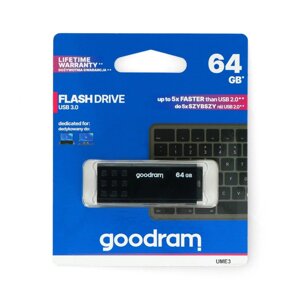 Флеш-накопичувач GoodRam - USB 3.0 Pendrive - UME3 чорний 64 ГБ