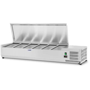 Холодильна вітрина - 140 x 39 см - 6 контейнерів GN 1/3