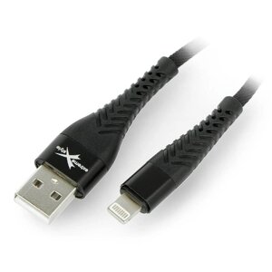 Кабель eXtreme Spider USB A - Lightning для iPhone / iPad / iPod 1.5 м - чорний