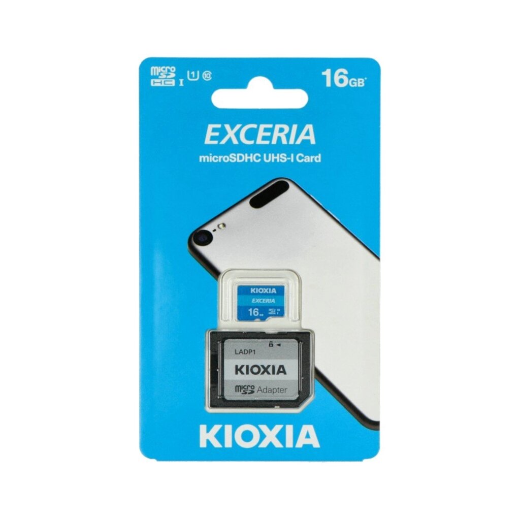 Карта пам'яті Kioxia Exceria microSD 16GB 100MB/s M203 UHS-I U1 Class 10 з адаптером від компанії магазин Апельсин - фото 1