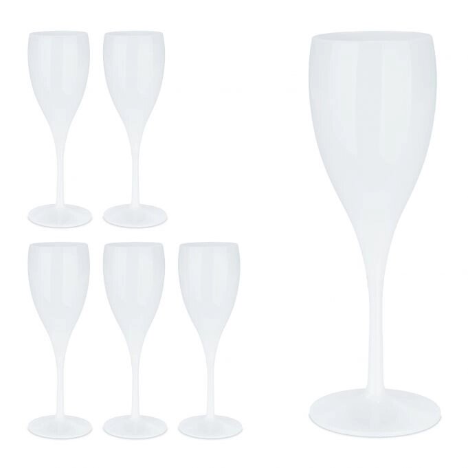 Келихи для шампанського пластикові Набір з 6 штук від компанії магазин Апельсин - фото 1