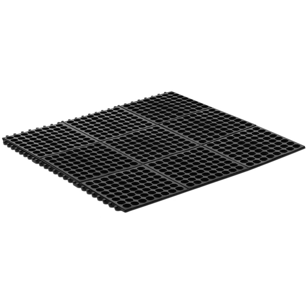 Кільцевий гумовий килимок - 92 x 92 x 1 см - чорний від компанії магазин Апельсин - фото 1