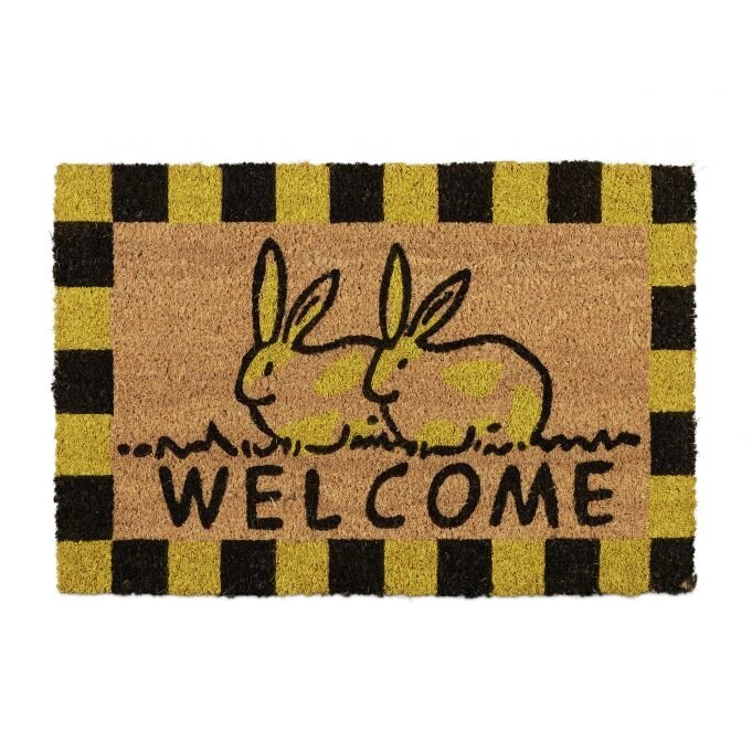 Кокосовий килимок Ласкаво просимо з зайчиком від компанії магазин Апельсин - фото 1