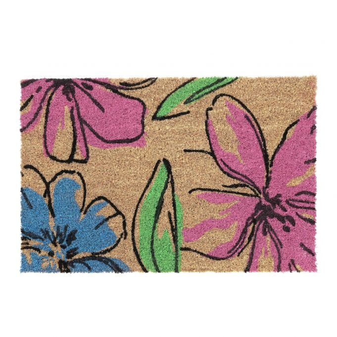 Кокосовий килимок з квітковим мотивом від компанії магазин Апельсин - фото 1