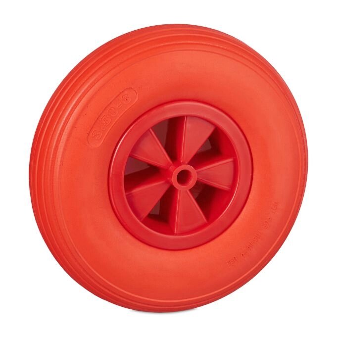 Колесо для тачки 3.50-6 червоного кольору від компанії магазин Апельсин - фото 1