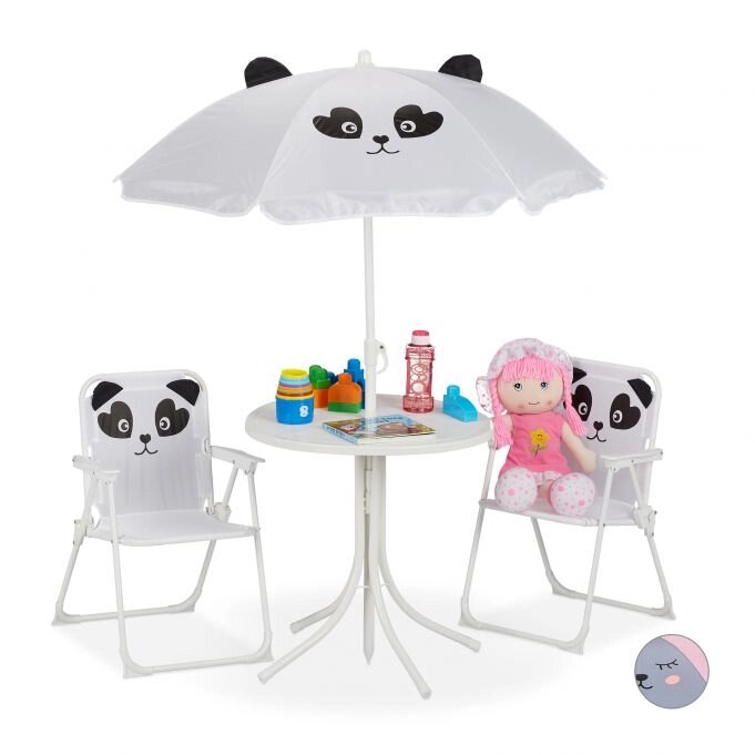 Комплект дитячих сидінь і столу з регульованим парасолькою для пікніка, пляжу, кемпінгу від компанії магазин Апельсин - фото 1