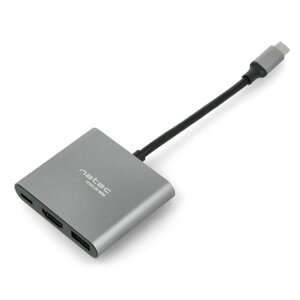 Хаб - багатопортовий Natec Fowler Mini - USB-C PD HDMI - сірий